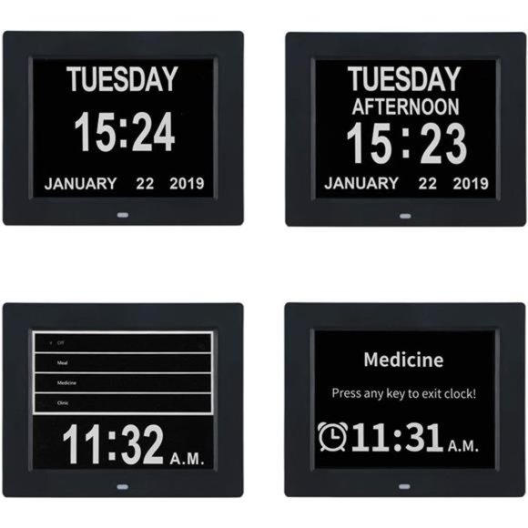 2023 New Clock with Day and Date for Elderly-Digital Clock Large Display - Picture 3 of 5